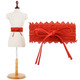 Womens Waist Belt Hollow Lace Obi Belt Bow Tie Wrap Around PU Leather Wedding Dresses